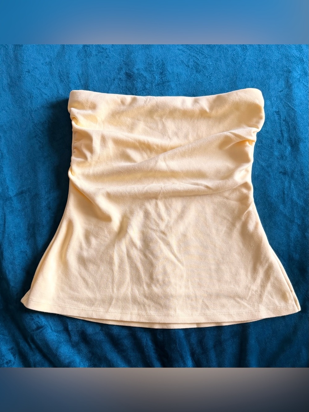 Strapless Pastel Yellow Top